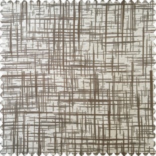 Grey cream and brown color texture finished vertical and horizontal lines with thick background polyester main curtain